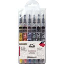 Sennelier Ink Brush Pen Set, 6-Colors