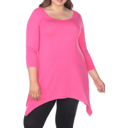 White Mark Makayla Tunic Top Plus Size - Pink