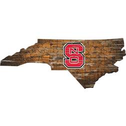 Fan Creations NC State Wolfpack Distressed State Wall Art