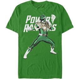 Fifth Sun Power Rangers Green Ranger Fighting Stance T-shirt - Kelly Green