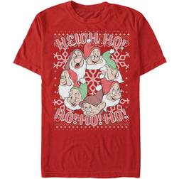 Fifth Sun Snow White and the Seven Dwarves Xmas Heigh Ho T-shirt - Red