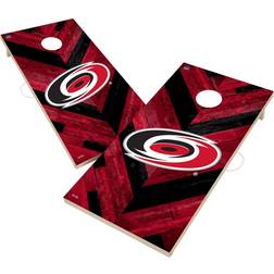 Victory Tailgate Carolina Hurricanes Herringbone Design Cornhole Set