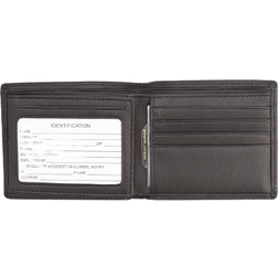 Royce Men's Leather RFID-Blocking Bifold Wallet - Black