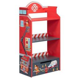 Teamson Fantasy Fields Little Fire Fighters Bookshelf with Drawer