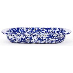 Golden Rabbit Cobalt Swirl Pattern Baking Tin 26.7 cm 2.83 L