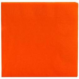 Jam Paper Small Beverage Napkins, 5 x 5, Orange, 50/Pack