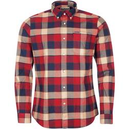Barbour Valley Tailored Fit Plaid Button-Down Shirt - Rich Red
