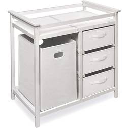 Badger Basket Modern Baby Changing Table with Hamper & 3 Baskets