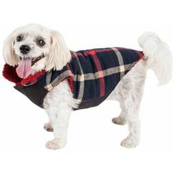 Petlife Allegiance Classical Insulated Plaid Fashion Dog Jacket X-Small