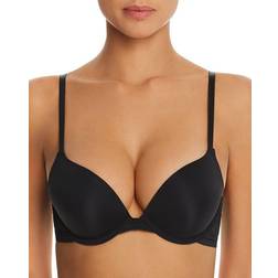 On Gossamer Sleek Micro with Lace Push Up Bra - Black