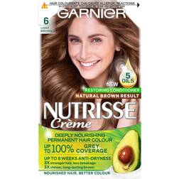 Garnier Nutrisse 6 Light Brown Permanent Hair Dye