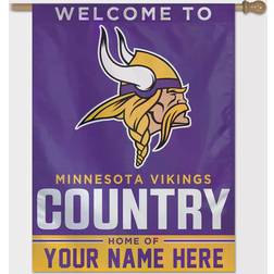 WinCraft Minnesota Vikings Personalized 1-Sided Vertical Banner