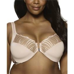 Felina Angie Front Close Minimizer Bra - Warm Neutral