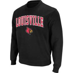 Colosseum Louisville Cardinals Arch Logo Crew Neck Sweatshirt - Black