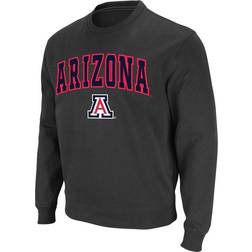 Colosseum Arizona Wildcats Arch & Logo Crew Neck Sweatshirt - Charcoal