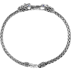 John Hardy Legends Naga Station Bracelet - Silver/Sapphire