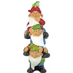 Design Toscano Tower of Three Gnomes and Frog Statue