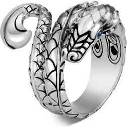 John Hardy Naga Silver Ring - Silver/Sapphire