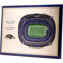 YouTheFan Baltimore Ravens 5-Layer StadiumViews 3D Wall Art