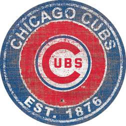 Fan Creations Chicago Cubs Round Heritage Logo Sign Board