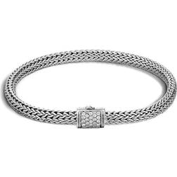 John Hardy Classic Chain Bracelet - Silver/Diamonds