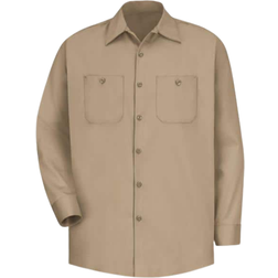 Red Kap Wrinkle-Resistant Work Shirt - Khaki