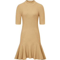 Reiss Amelia Knitted Flippy Dress - Camel