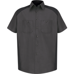 Red Kap Short Sleeve Motorsports Shirt - Charcoal/Black