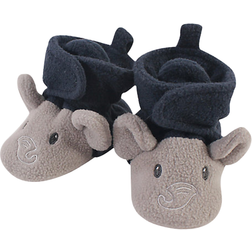 Hudson Toddler Elephant Cozy Fleece Booties - Blue