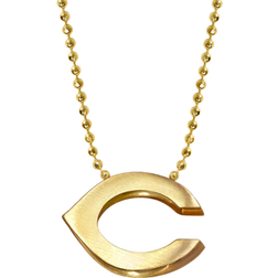 Alex Woo Cincinnati Reds Little Logo 14k Yellow Gold Necklace