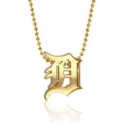 Alex Woo Detroit Tigers Little Logo 14k Yellow Gold Necklace