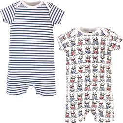 Hudson Baby Cotton Rompers 2-pack - French Dog (10116924)