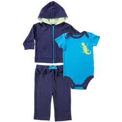 Yoga Sprout Hoodie Bodysuit & Pant 3-Piece Set - Lizard (10190218)