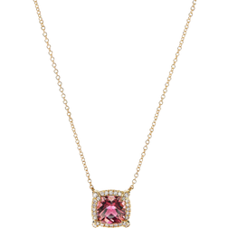 David Yurman Petite Chatelaine Pavé Bezel Pendant Necklace - Gold/Tourmaline/Diamonds