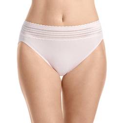 Warner's No Pinching No Problems Hi-Cut Lace Bikini - Pale Pink