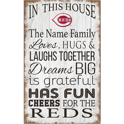Fan Creations Cincinnati Reds Personalized In This House Sign