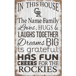 Fan Creations Colorado Rockies Personalized In This House Sign