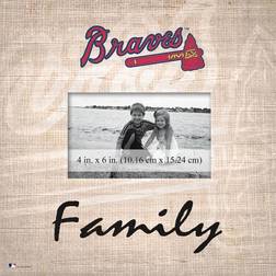 Fan Creations Atlanta Braves Burlap Pattern Frame