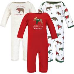 Hudson Baby Cotton Coveralls 3-pack - Moose Be Christmas ( 10115325)