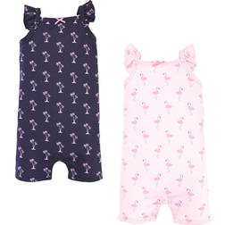 Hudson Baby Rompers 2-Pack - Flamingo (10116954)