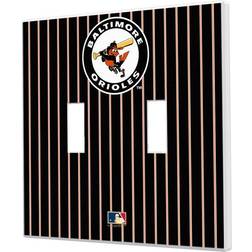 Fan Creations Baltimore Orioles 1966-1969 Cooperstown Pinstripe Double Toggle Light Switch Plate