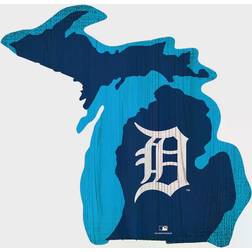 Fan Creations Detroit Tigers Logo State Sign Board