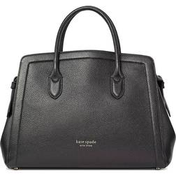 Kate Spade Knott Large Pebbled Leather Satchel - Black