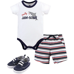 Hudson Bodysuit, Shorts and Shoe 3-Piece Set - Jaw-some (10153343)