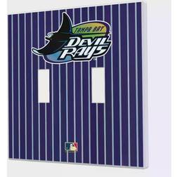 Strategic Printing Tampa Bay Rays 1998-2000 Cooperstown Pinstripe Double Toggle Light Switch Plate