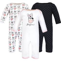 Hudson Baby Cotton Coveralls 3-pack - Bonjour (10114260)