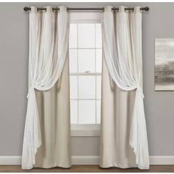 Lush Decor Sheer Window Curtains 96.52x160.02cm