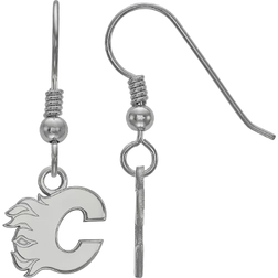 LogoArt Calgary Flames Extra Small Drop Earrings - Silver