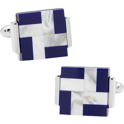 Cufflinks Inc Windmill Square Cufflinks - Silver/Lapis/White