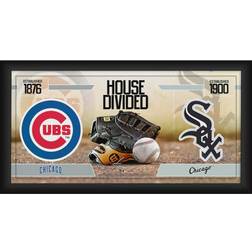 Fanatics Chicago Cubs vs. Chicago White Sox Framed House Divided Baseball Collage Photo Frame